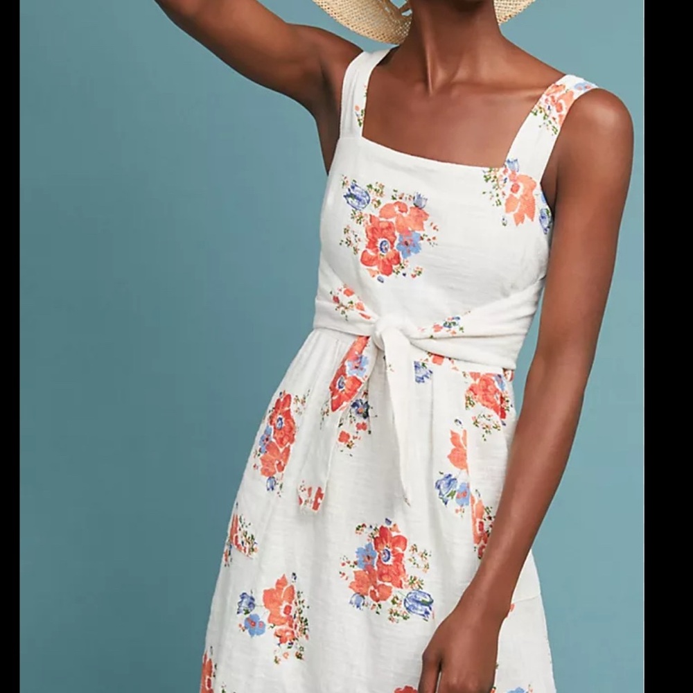 Anthropologie Ingalls Tie-Waist Dress